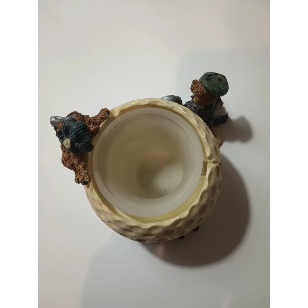 BB3 Boyds Bear Sebastian & Nicholas Votive Candle Holder Golf Figurine 27753
